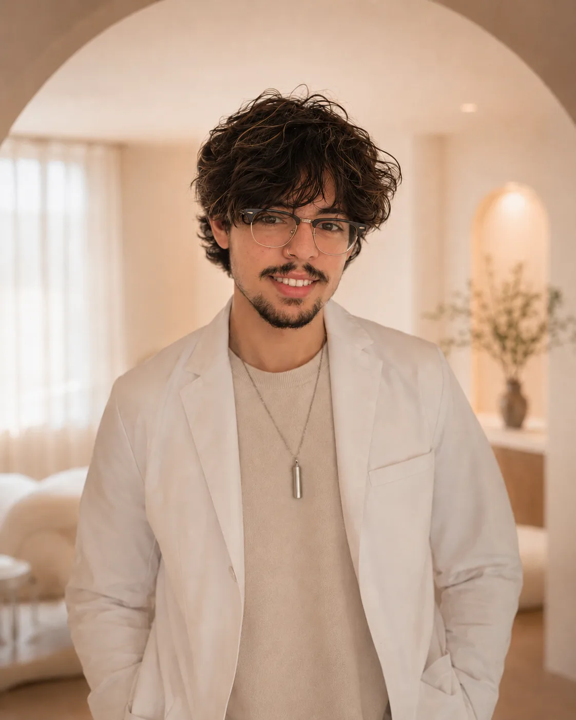 Dr. Carlos Alaniz, founder of ALNZ MedSpa, in soft natural light at the Washington studio