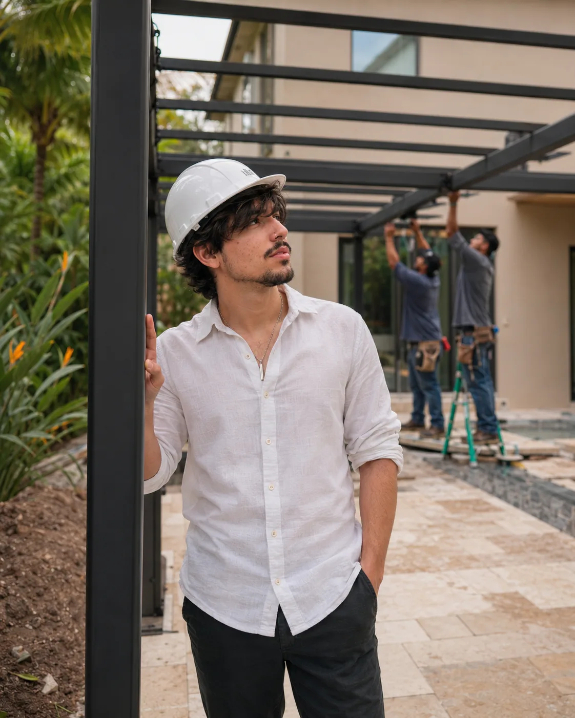 An ALNZ Patio crew building an outdoor living space end to end